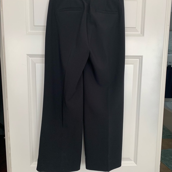 Black crepe prop slacks wide leg - Picture 2 of 3